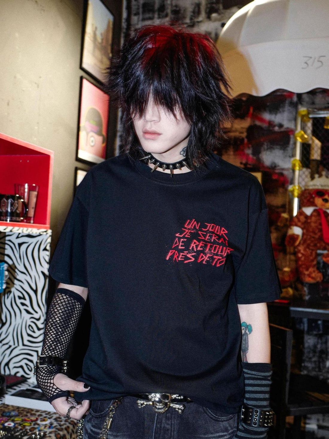 Rs by RebelSeed Black Punk Animal Print Heat Transfer Women&