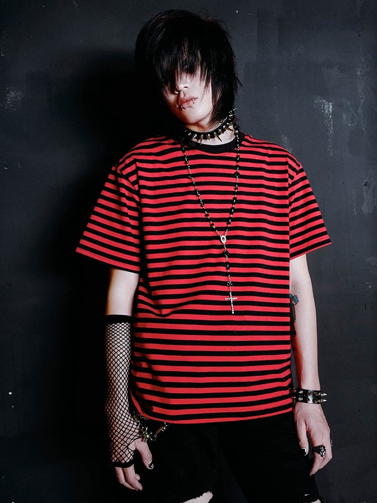 Rs_by_RebelSeed_Black_Red_Striped_Abstract_Drop_Shoulder_Punk_Women&