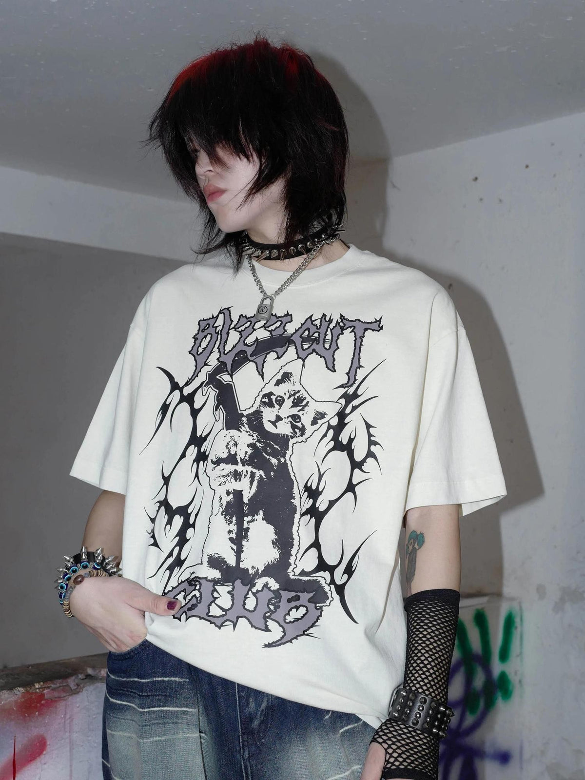 Rs by RebelSeed Dark Totem Skull Print Heat Transfer Women&