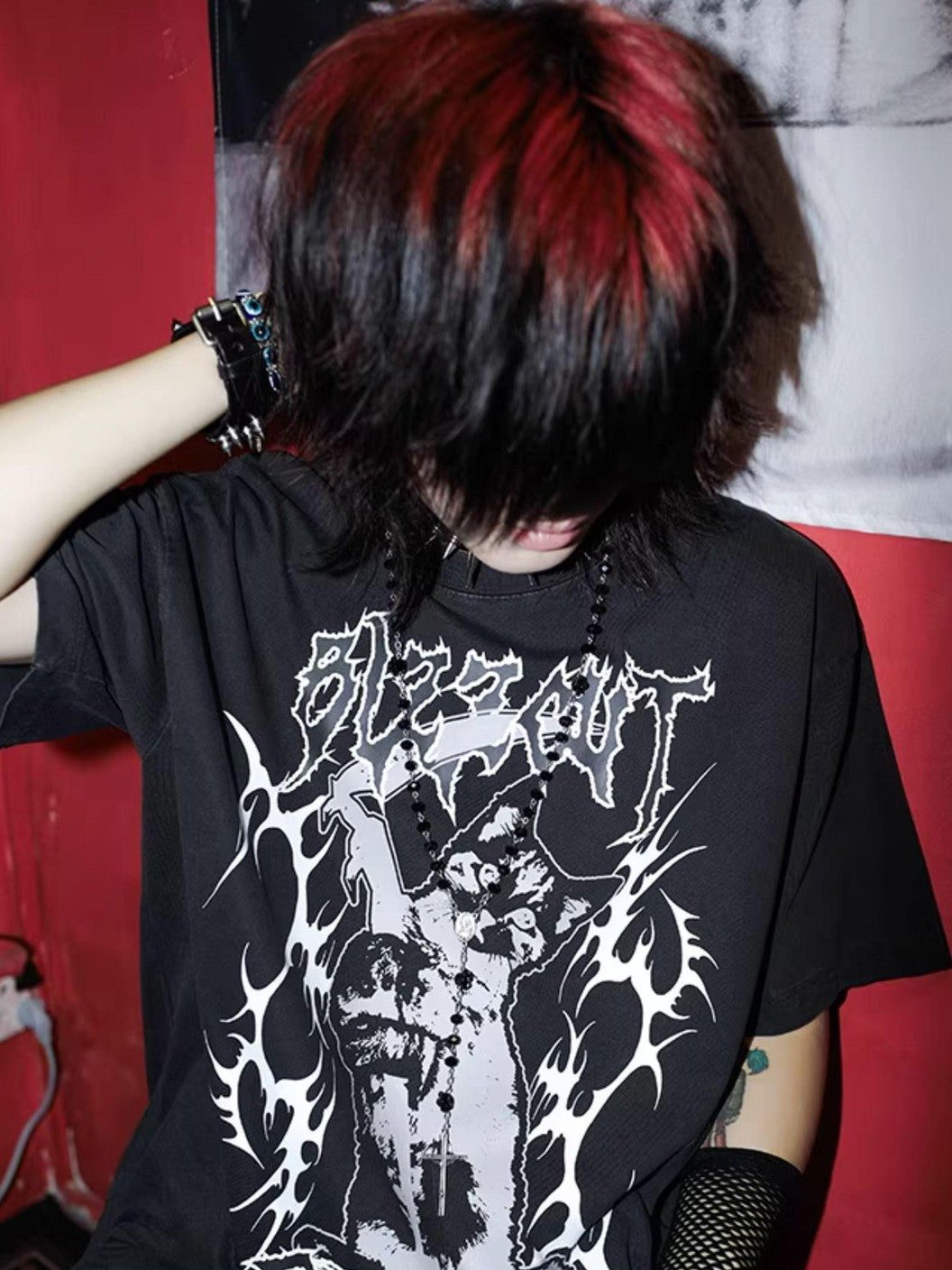 Rs by RebelSeed Dark Totem Skull Print Heat Transfer Women&
