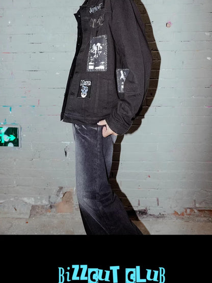 Rs by RebelSeed Distressed Patchwork Chain Punk Women&