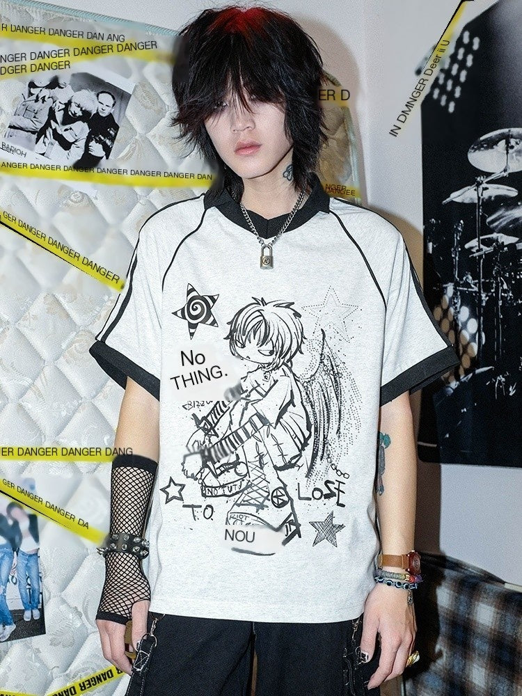 Rs_by_RebelSeed_Hand_Drawn_Anime_Print_Heat_Transfer_V-neck_Women&