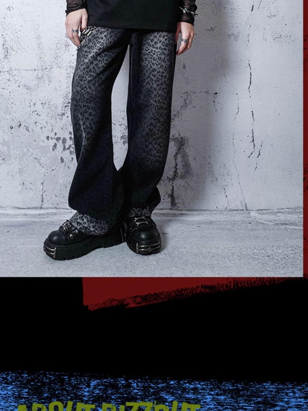Rs by RebelSeed Misty Dark Punk Mesh Semi Sheer Half High Collar Women&