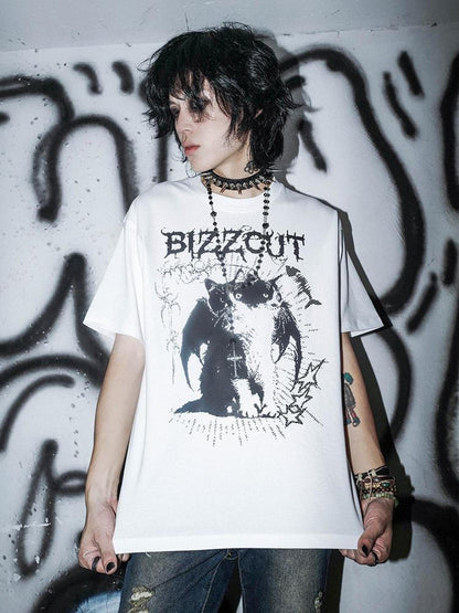 Rs by RebelSeed Pixel Cat Print Heat Transfer Women&
