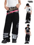 Rs by RebelSeed Punk Letter Print Snow Wash Distressed Women&