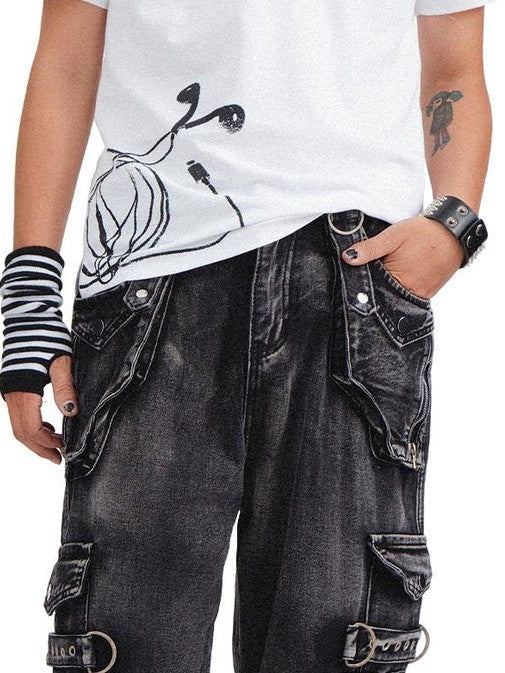 Rs by RebelSeed Punk Rock Skull Demon Heat Transfer Print Women&