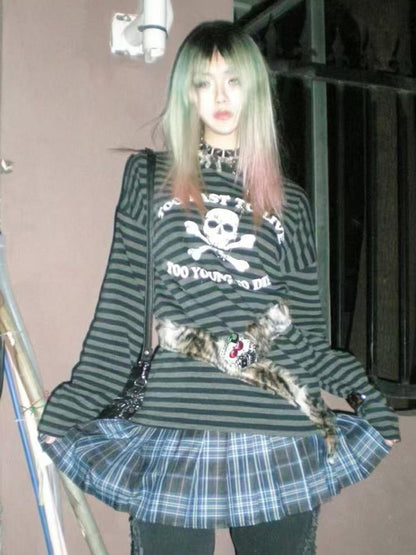Rs by RebelSeed Punk Skull Heat Transfer Print Women&