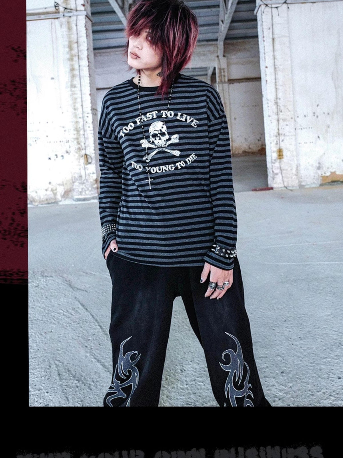 Rs by RebelSeed Punk Skull Heat Transfer Print Women&