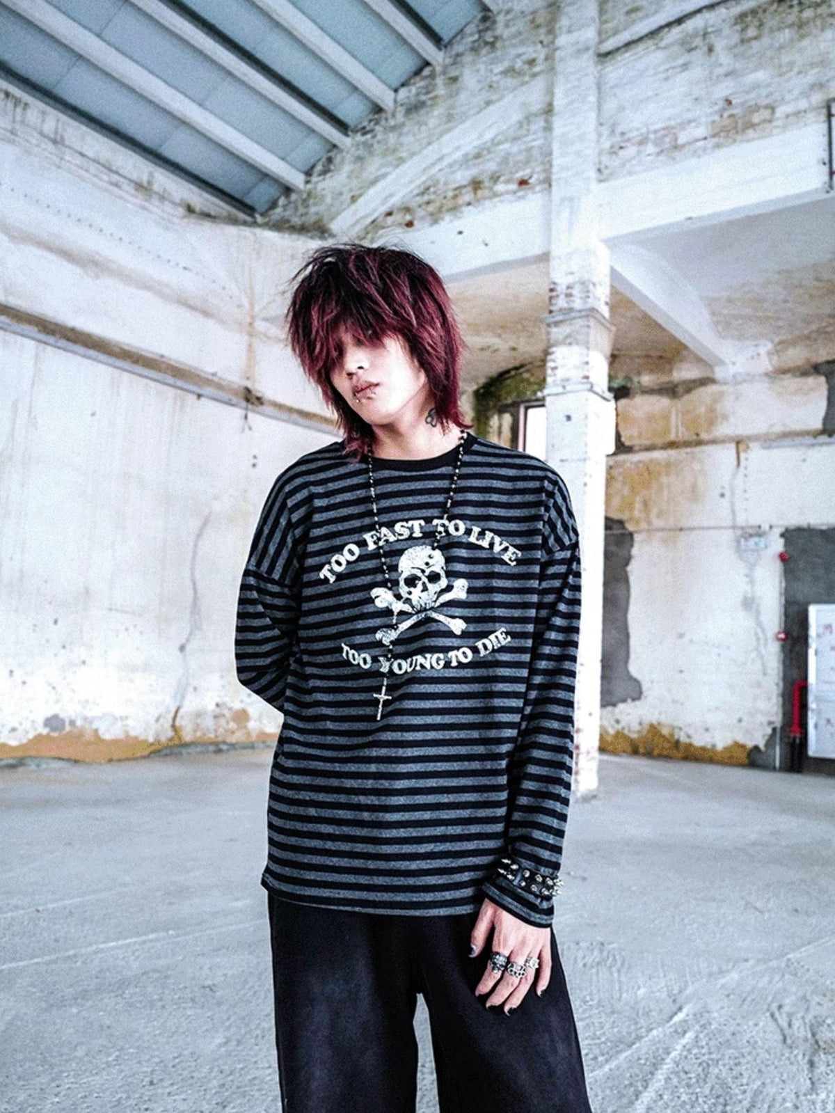 Rs by RebelSeed Punk Skull Heat Transfer Print Women&
