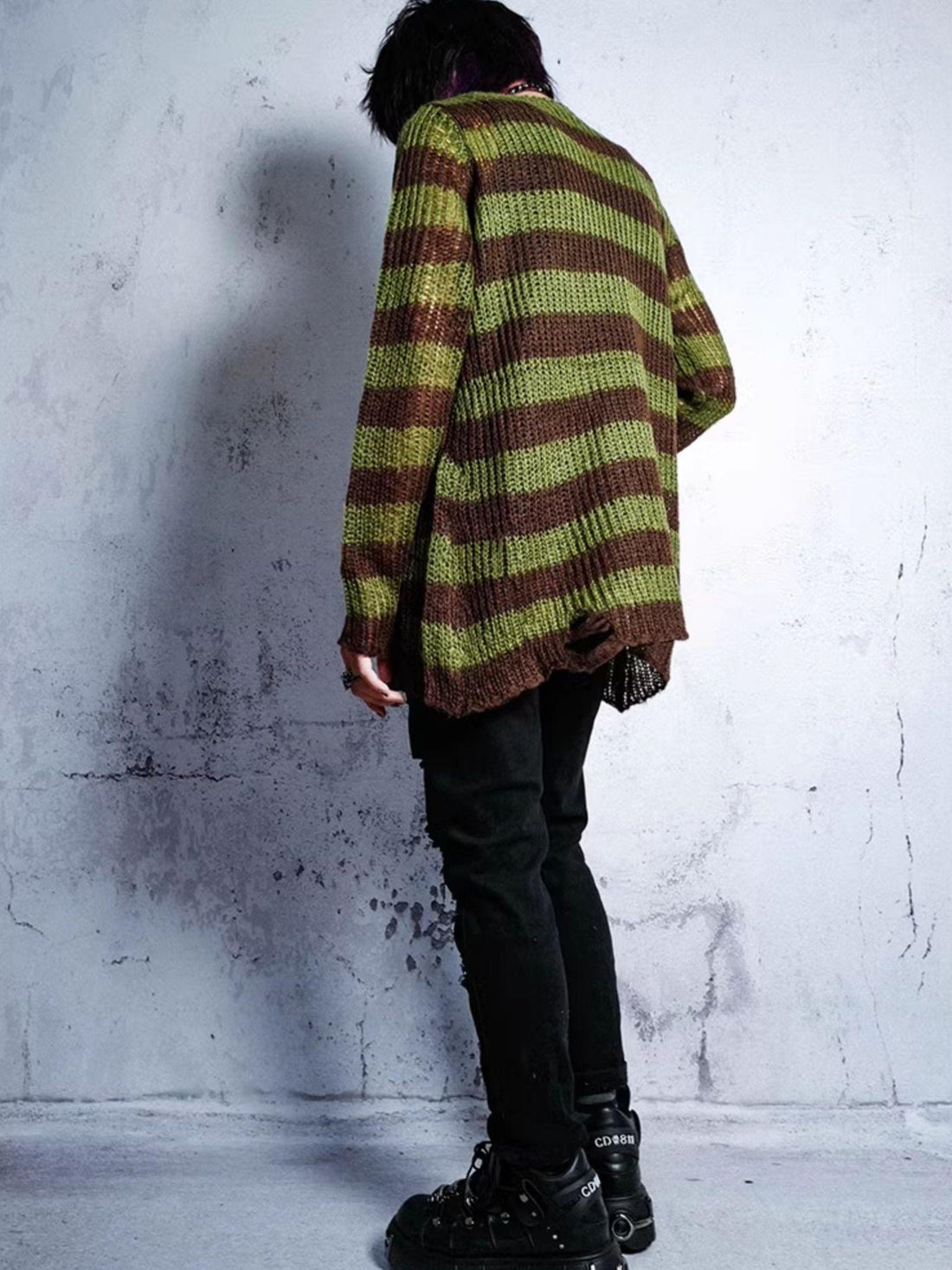 Rs by RebelSeed Subculture Punk Ripped Topstitched Washed Slim Women&