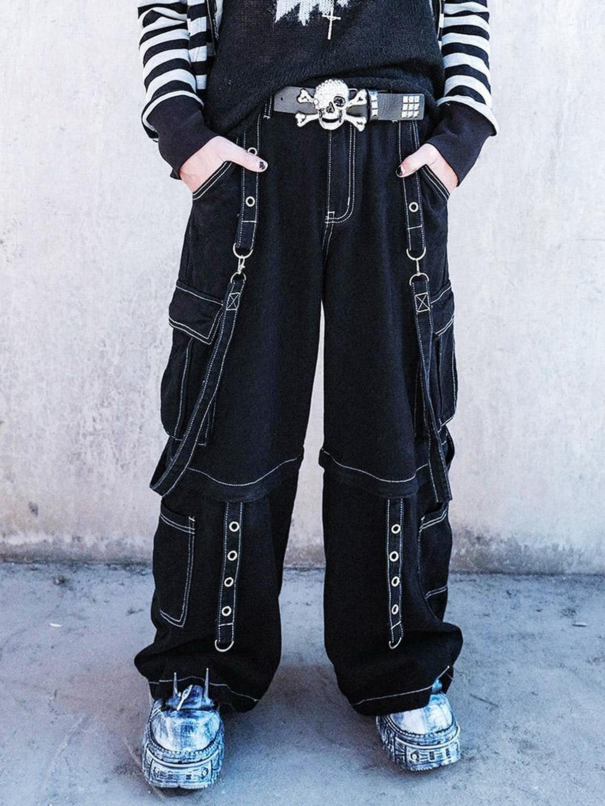 Rs by RebelSeed Tripp Distressed Topstitch Workwear Women&