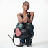 2th Desire Vintage Punk Heart Flower Studded Zipper Cardholder Wallet