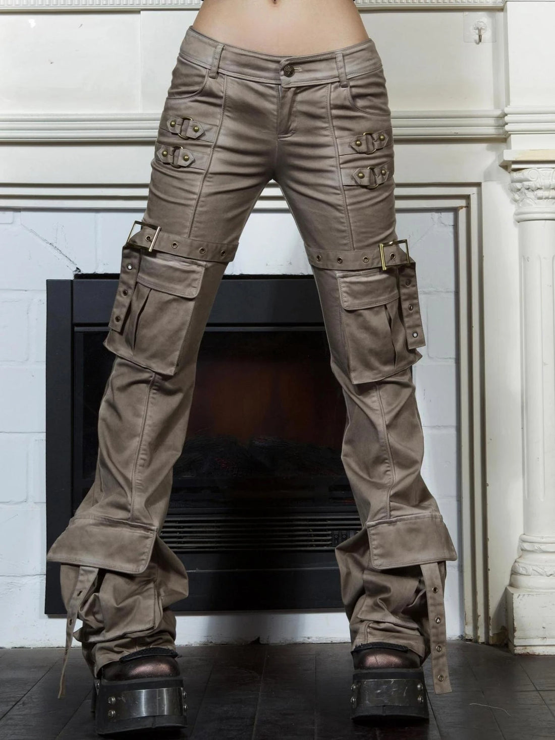 Rusty Heavy Punk Maillard Work Pants For Street