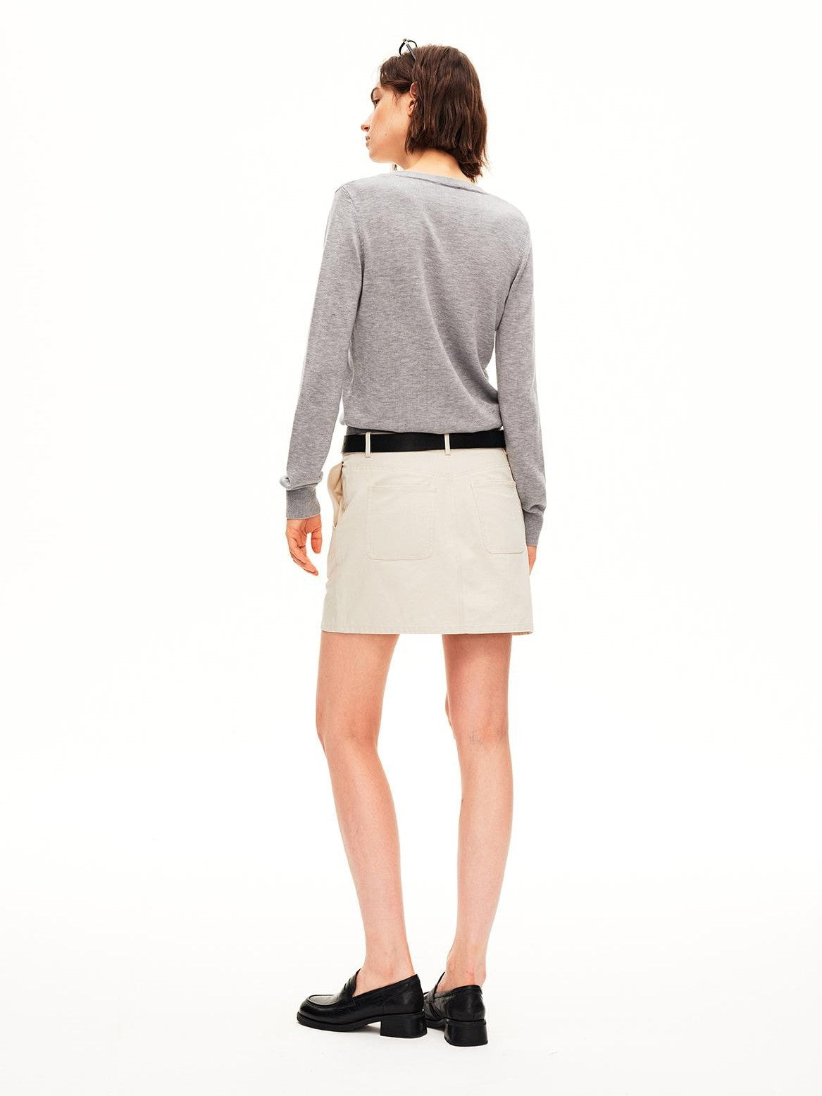 STRIKE A POSE Argyle V-neck Jacquard Faux Layered Women&