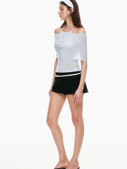 STRIKE A POSE Black A Line Low Waist Slim Fit Sporty Women&