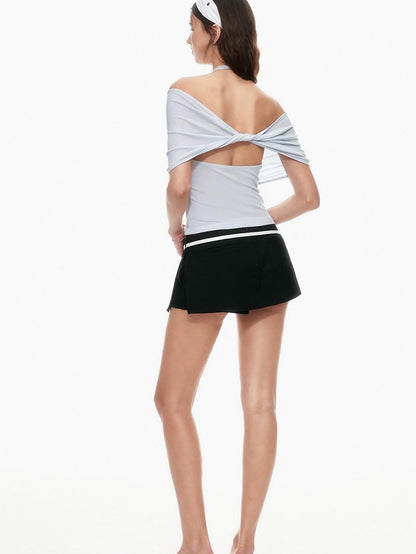 STRIKE A POSE Black A Line Low Waist Slim Fit Sporty Women&