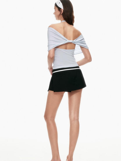 STRIKE A POSE Black A Line Low Waist Slim Fit Sporty Women&
