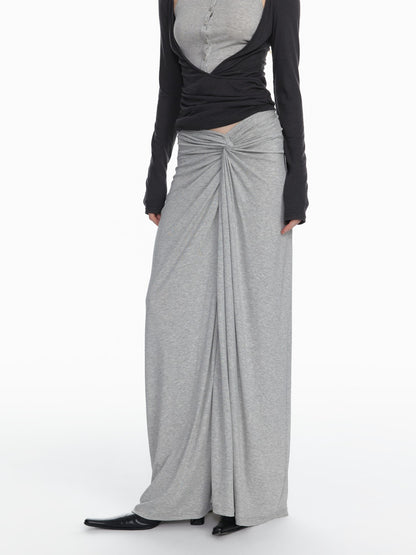 STRIKE A POSE Black Gray Deconstructed Button Hooded Knit Women&