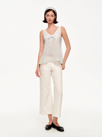 STRIKE A POSE Blue V-neck Lace Trim Textured Loose A Line Women&