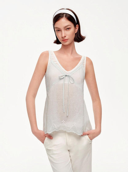 STRIKE A POSE Blue V-neck Lace Trim Textured Loose A Line Women&
