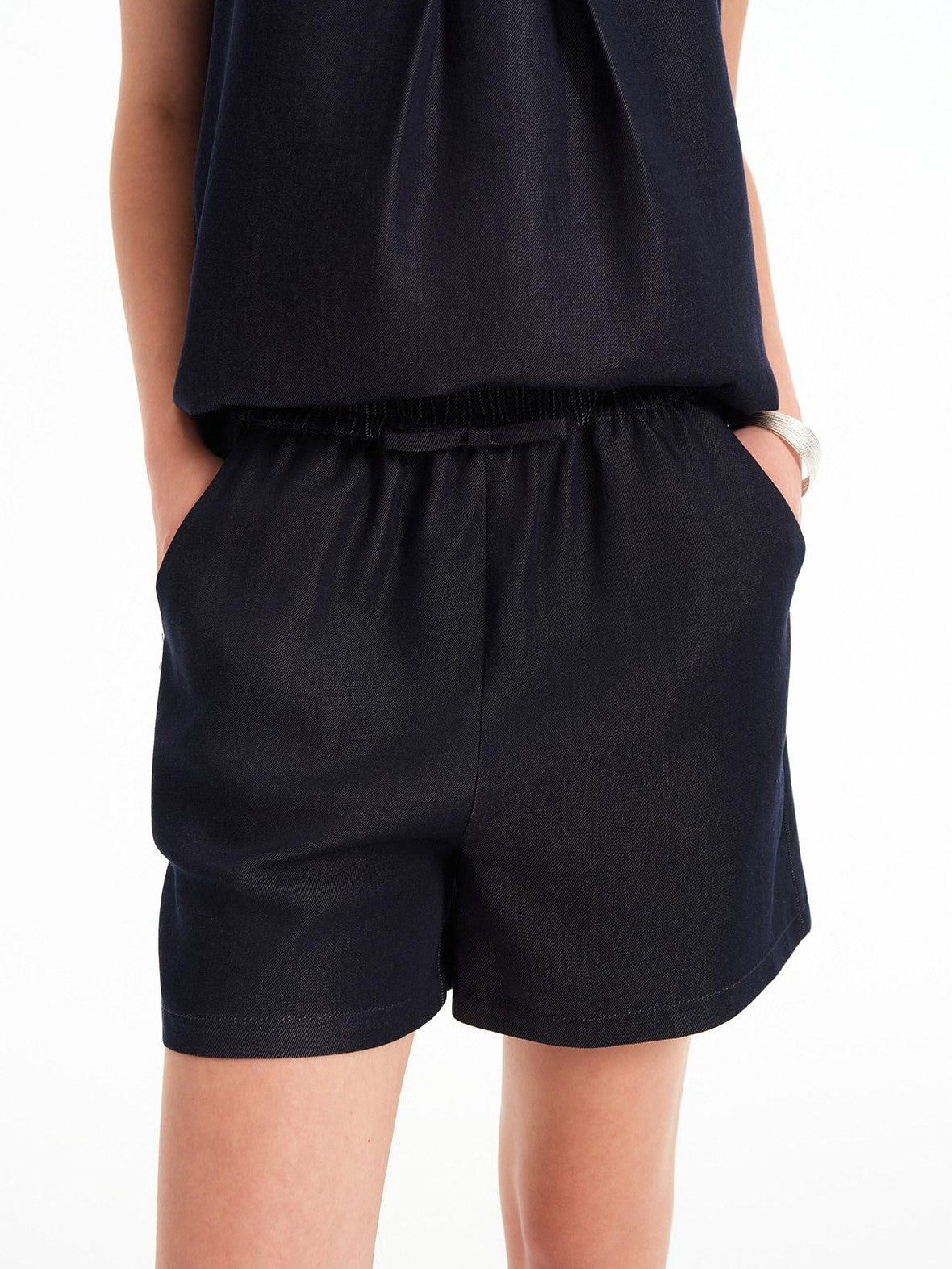STRIKE A POSE Bow Aline Camisole Loose Shorts Women&