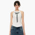STRIKE_A_POSE_Bow_Tie_Tucked_Backless_Cropped_Slim_Waist_Women&