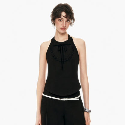 STRIKE_A_POSE_Bow_Tie_Tucked_Backless_Cropped_Slim_Waist_Women&