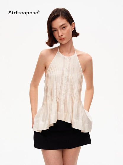 STRIKE A POSE Breathable Layered Pleated A Line Women&
