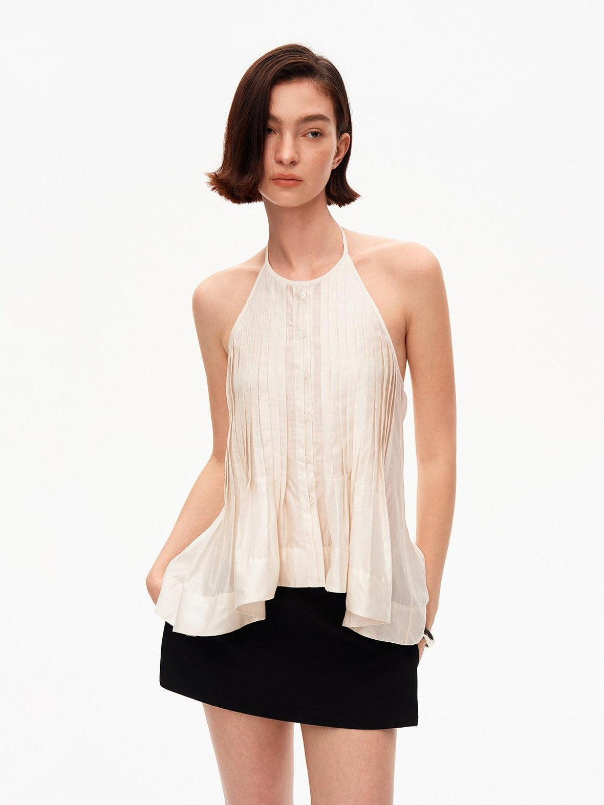 STRIKE A POSE Breathable Layered Pleated A Line Women&