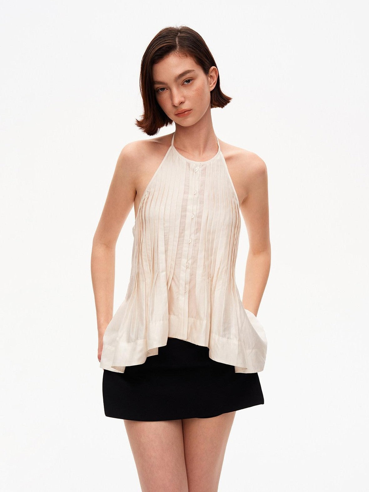 STRIKE A POSE Breathable Layered Pleated A Line Women&