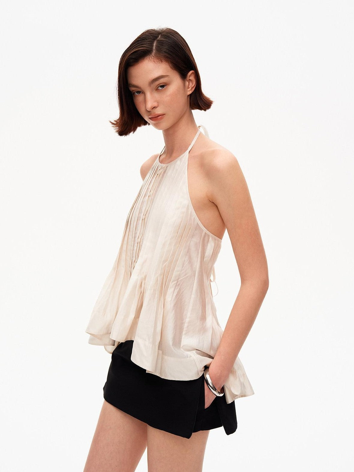 STRIKE A POSE Breathable Layered Pleated A Line Women&