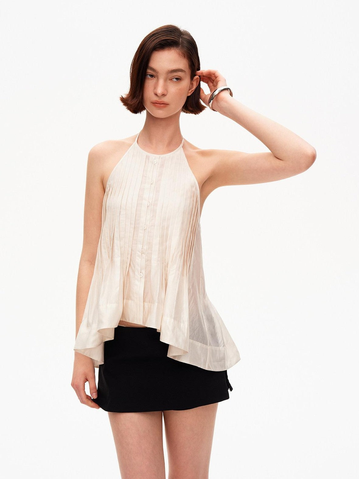 STRIKE A POSE Breathable Layered Pleated A Line Women&