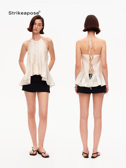 STRIKE A POSE Breathable Layered Pleated A Line Women&