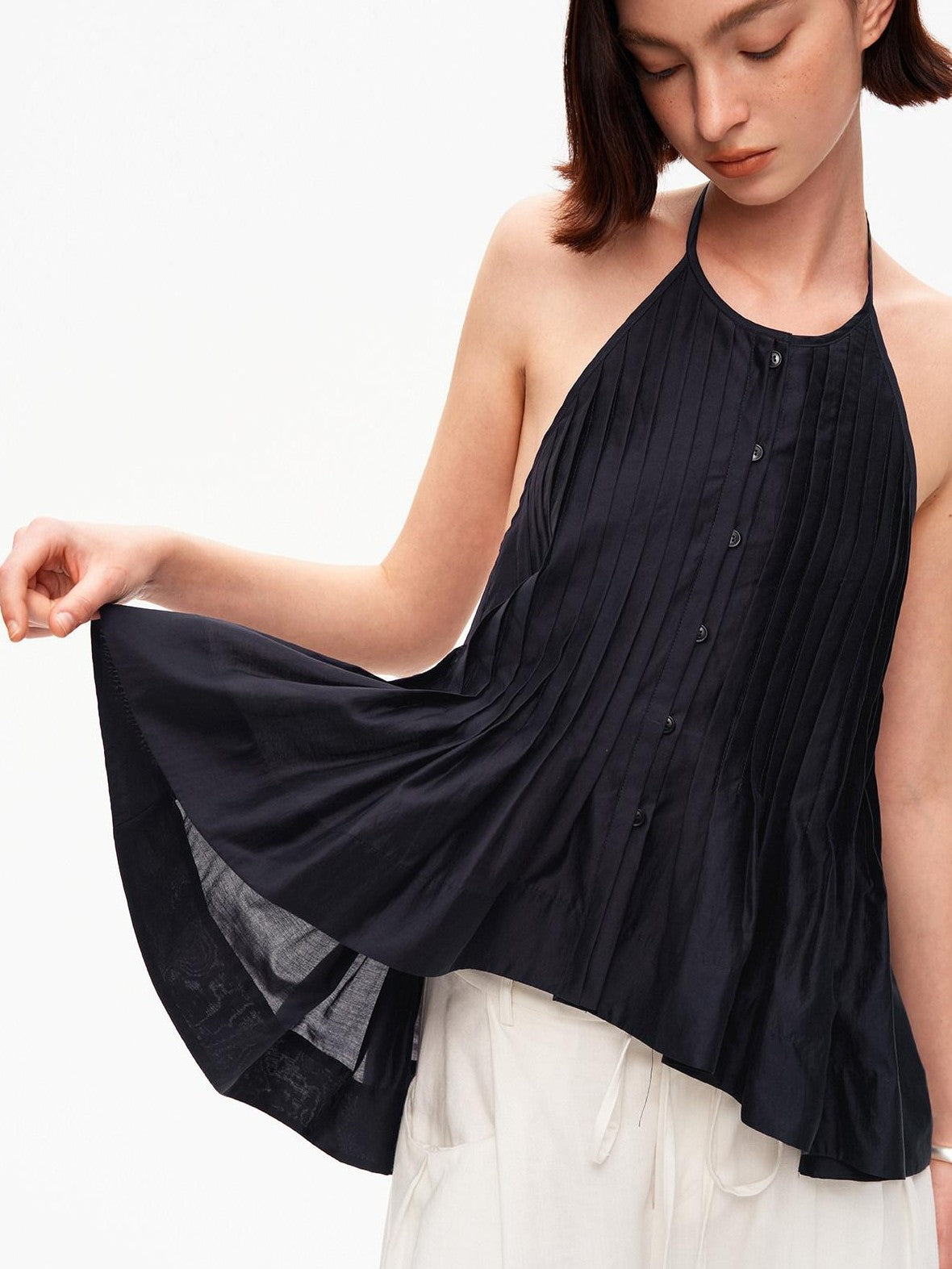 STRIKE A POSE Breathable Layered Pleated A Line Women&