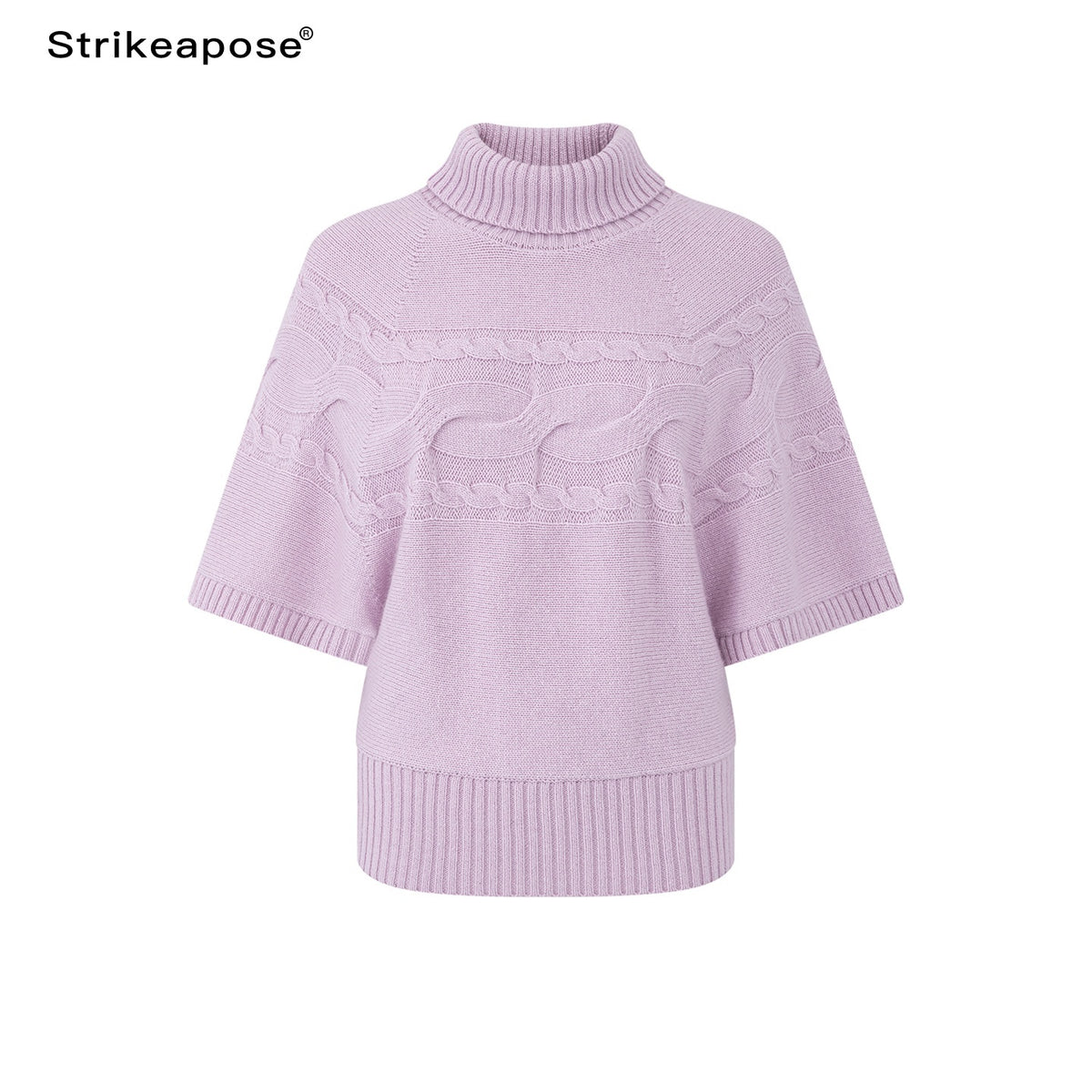 STRIKE_A_POSE_Cable_Knit_Jacquard_Loose_Fit_Short_Sleeve_Women&