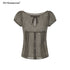 STRIKE_A_POSE_Checked_Cutout_Bow_Square_Neck_Women&