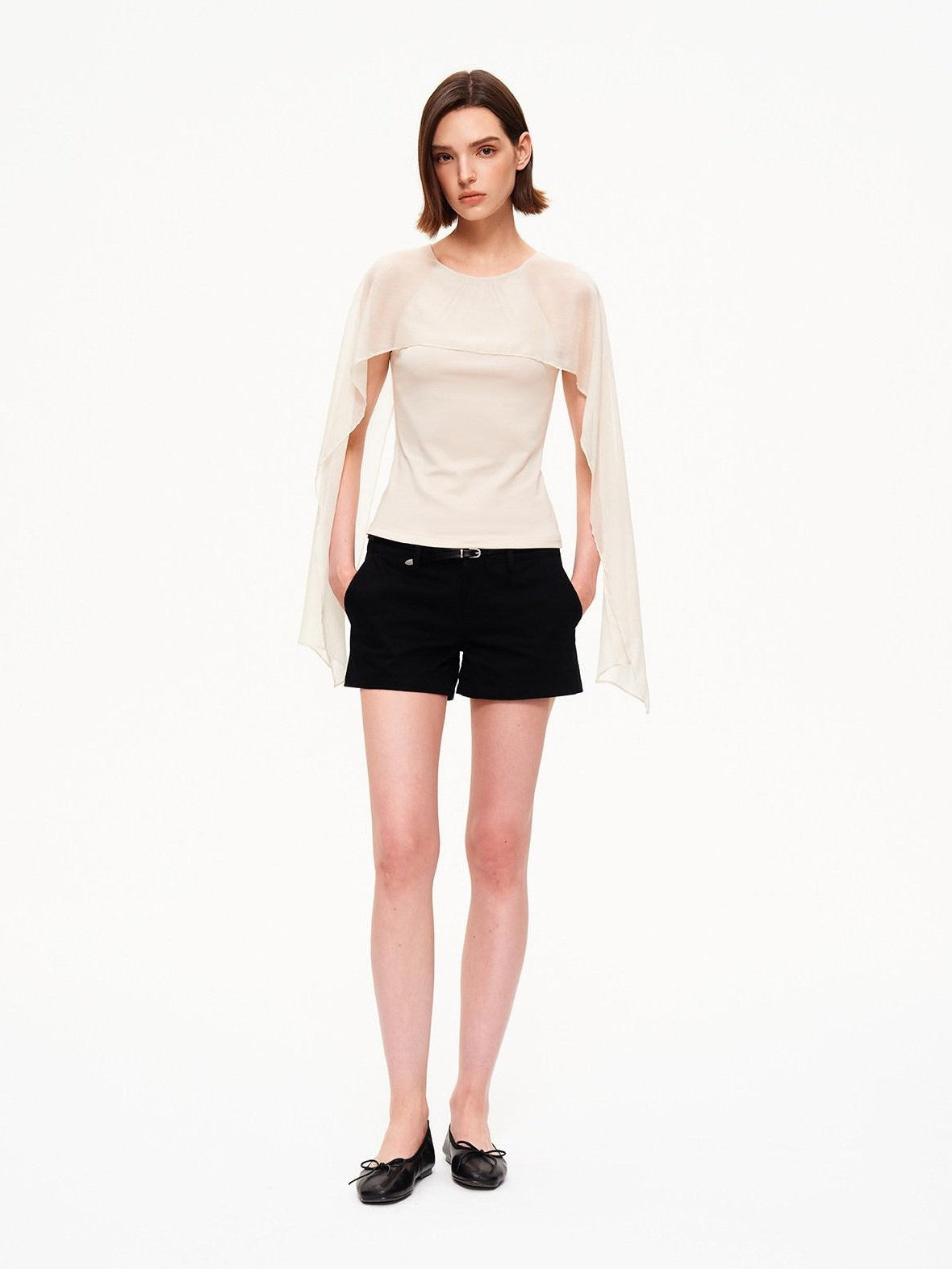 STRIKE A POSE Chiffon Shawl Pleated Neck Halter Knit Women&