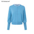 STRIKE_A_POSE_Color_Block_Faux_Layered_Crewneck_Puff_Sleeve_Cardigan_Knit_Women&