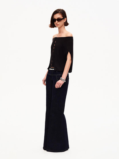 STRIKE A POSE Cropped Cutout Batwing Relaxed Women&