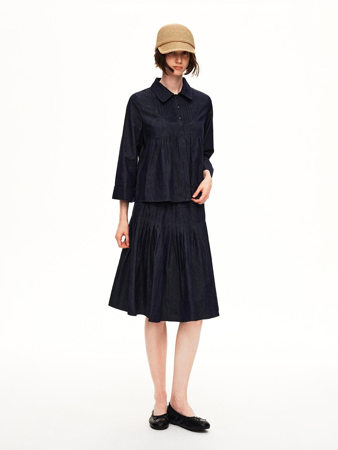 STRIKE A POSE Cropped Lapel Linen Tencel Women&