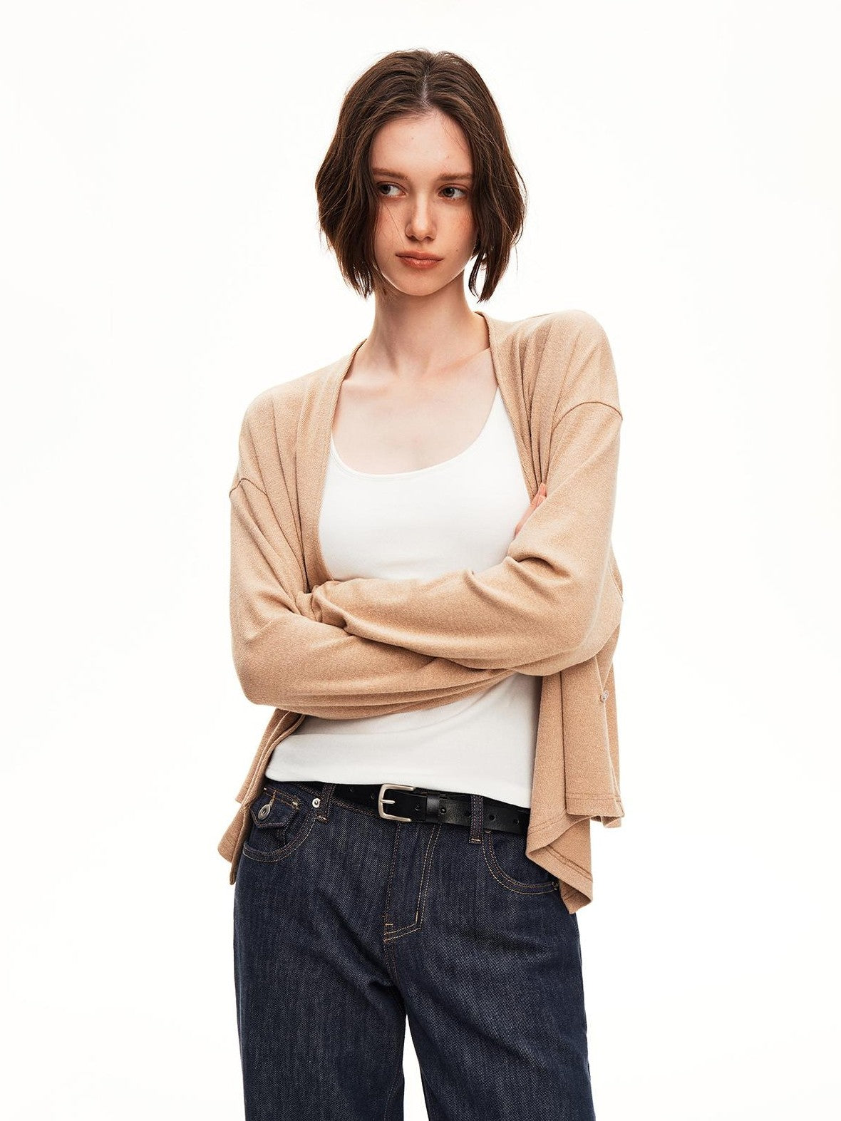 STRIKE A POSE Cross Wrap V-neck Knit Women&
