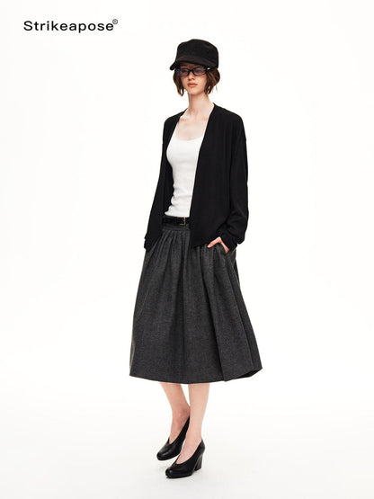 STRIKE A POSE Cross Wrap V-neck Knit Women&