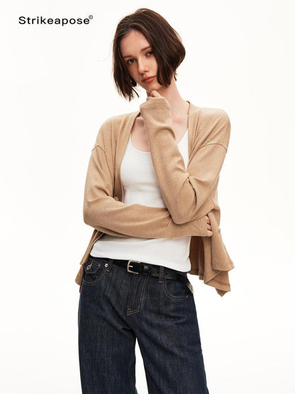 STRIKE A POSE Cross Wrap V-neck Knit Women&