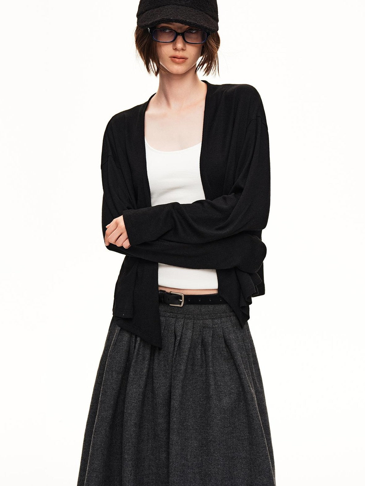 STRIKE A POSE Cross Wrap V-neck Knit Women&