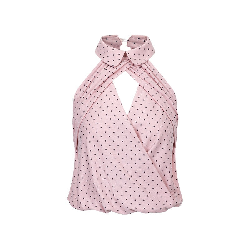 STRIKE_A_POSE_Doll_Collar_Polka_Dot_Backless_Pleated_Women&
