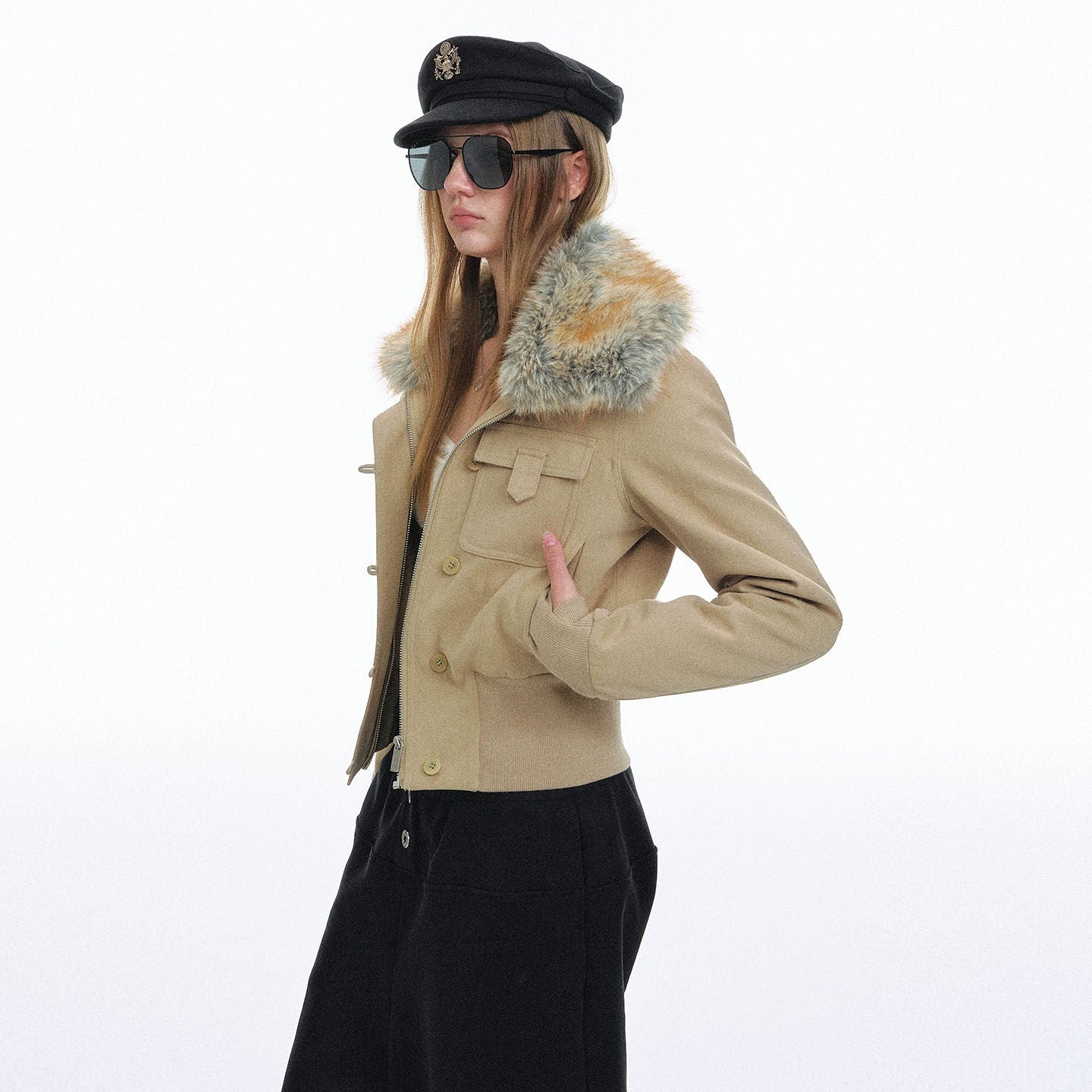 STRIKE_A_POSE_Eco_Fur_Collar_Workwear_Women&