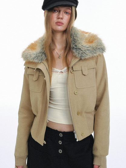 STRIKE A POSE Eco Fur Collar Workwear Women&