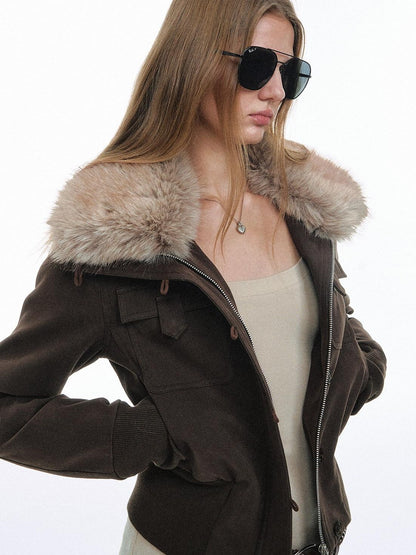 STRIKE A POSE Eco Fur Collar Workwear Women&