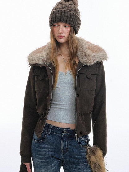 STRIKE A POSE Eco Fur Collar Workwear Women&