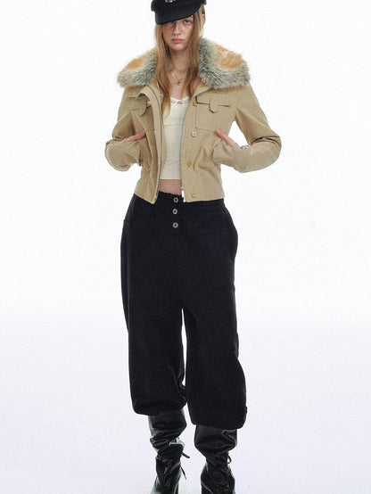 STRIKE A POSE Eco Fur Collar Workwear Women&
